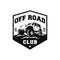 Off road adventure club car logo badge  design. 4x4 vehicle illustration for extreme expedition community show identity