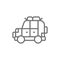 Off road automobile, SUV, car for travel line icon.