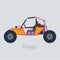Off - Road Buggy 4x4 illustration. Buggy car on gray background. Buggy dune . Buggy illustration. Buggy car isolated