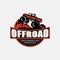Off-road car logo illustration, with emblem design Offroading suv adventure, extreme competition emblem and car club element