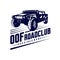 Off-road car logo illustration. Off-road 4x4 extreme car club logo templates. Vector symbols