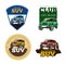 Off-road car vector emblems, labels and logos