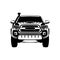 Off road crossover, vector illustration, front view