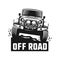 Off road suv car monochrome template for labels, emblems, badges or logos