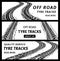 Off road tire tracks black car tyre prints banners