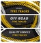 Off road tyre tracks vector grunge tire prints