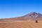 Off road vehicle on Bolivian andean plateau