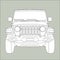 Off-road vehicle jeep vector illustration