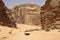 Off-road vehicle for safaris rides through the Red Mountains of the canyon of Wadi Rum desert in Jordan. Wadi Rum also known as