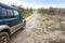 Off-road vehicle touring the Galilee near Nazareth, Safed, Israel