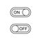 On Off Toggle Buttons Vector