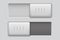 On and Off toggle switch slider buttons. Rectangle icons