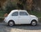 Off white Fiat 500 car in Rome
