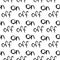 On and Off words Seamless pattern