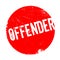 Offender rubber stamp