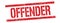 OFFENDER text on red vintage lines stamp
