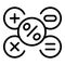 Offer calculator icon outline vector. Online order