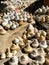 Offerings at Membartsho Burning Lake, a sacred Buddhist site in Bhutan Close Up