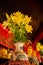 Offerings of yellow fruit and yellow Lillies at the Temple of Literature, Hanoi, Vietnam