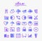Office 1 linear icons collection