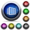 Office block round glossy buttons