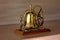 Office Brass Table Bell With Wooden Base