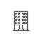 Office building construction line icon