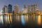 Office building water front and reflection view