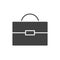 Office business briefcase document supply silhouette on white background