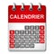 Office calendar month icon - FRENCH