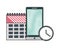 office calendar smartphone clock time business