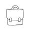 office case, portfolio bag doodle hand drawn  icon