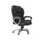 Office chair from black velours Isolated