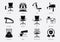 Office chair function icon set  glyph