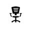 office chair icon or logo. symbol of managerial position. corporate managerial status symbol.