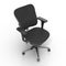 Office chair made of black fabric isolated on a white. 3D illustration