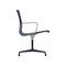 Office chair side view vector icon fruniture. Seat business interior element work job. Blue flat ergonomic equipment