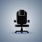 Office Chair Silhouette Empty Seat Furniture Isolated