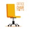 Office Chair Vector. Business Hiring And Recruiting. Empty Seat For Employee. Ergonomic Armchair For Executive Director