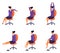 Office chair workout. Workplace exercise. Healthy lifestyle