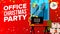 Office Christmas Party Vector. Merry Christmas And Happy New Year. Having Fun. Cartoon Illustration