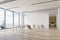 Office classroom, colored chairs, corner