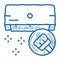 Office Climate Conditioner doodle icon hand drawn illustration