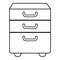 Office closet icon, outline line style