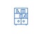 Office closet line icon concept. Office closet flat  vector symbol, sign, outline illustration.
