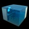 Office cubicle under water - 3d art