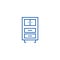 Office cupboards  line icon concept. Office cupboards  flat  vector symbol, sign, outline illustration.