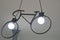 .Office decorated with metal bicycle lamp