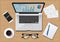 Office desk equipment business economy