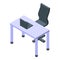 Office desktop icon isometric vector. Tax law